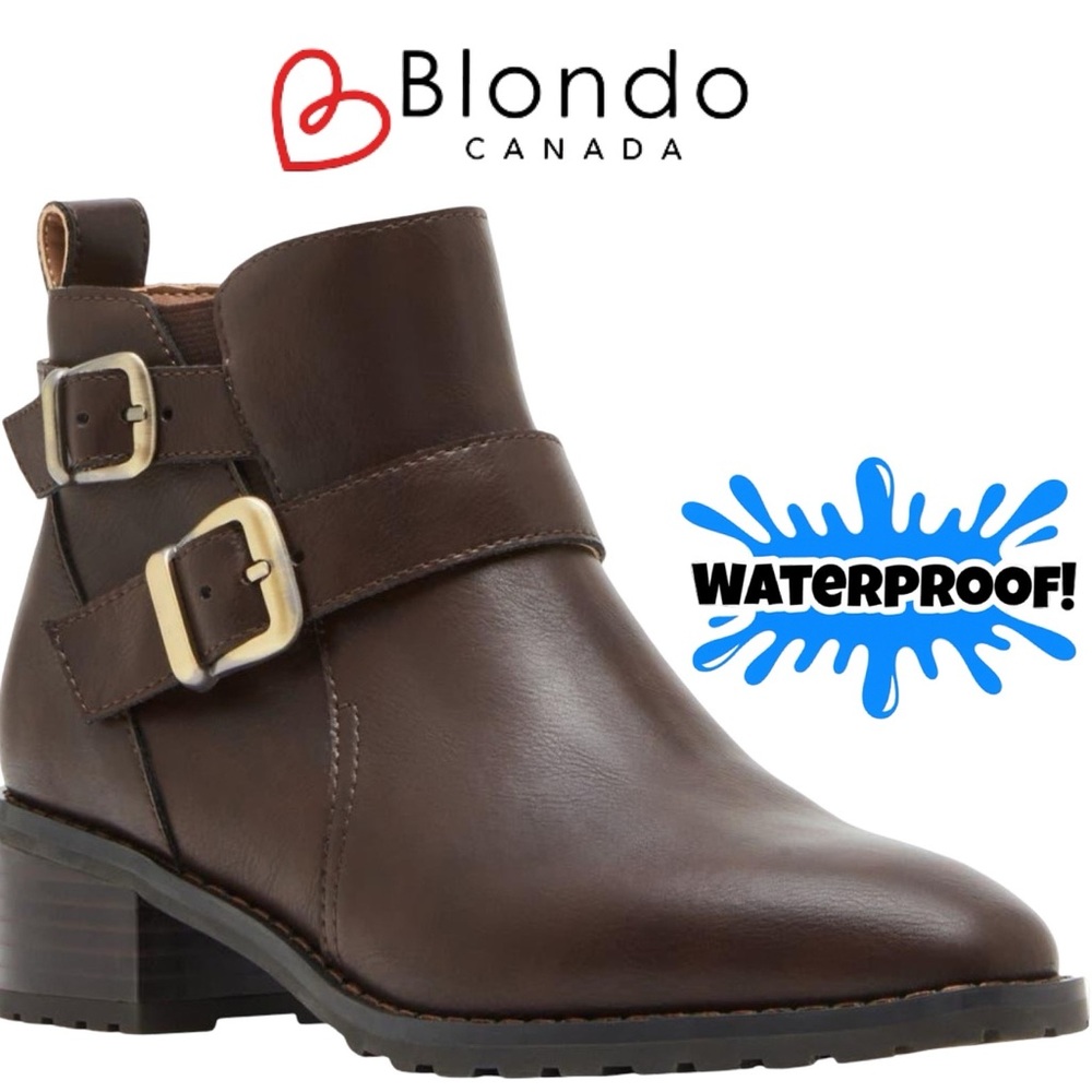 NWOB $150 Blondo Shantel Waterproof Ankle Boots – Brown